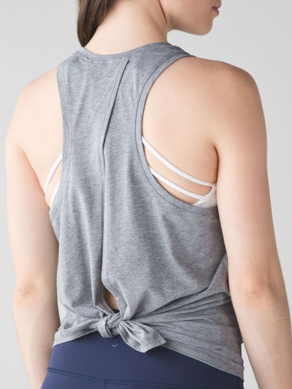 Lululemon All Tied Up Tank Heathered Magnet Grey 6